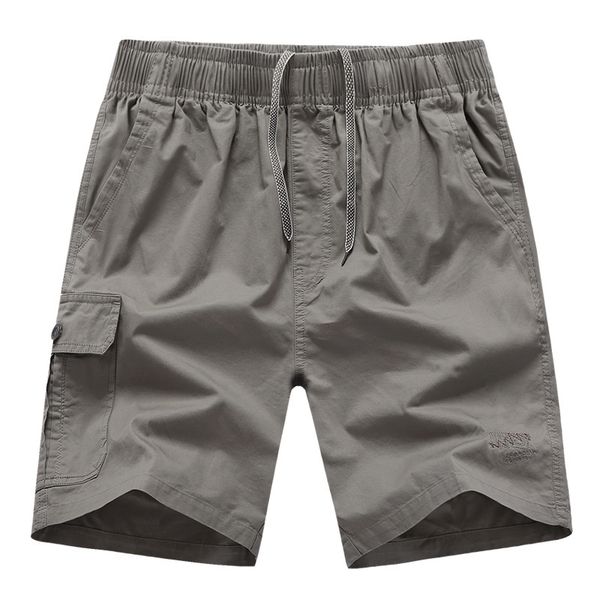 

mens designer cool size five-point casual pants beach pants casual loose cotton shorts multi-pocket tooling shorts men, Black