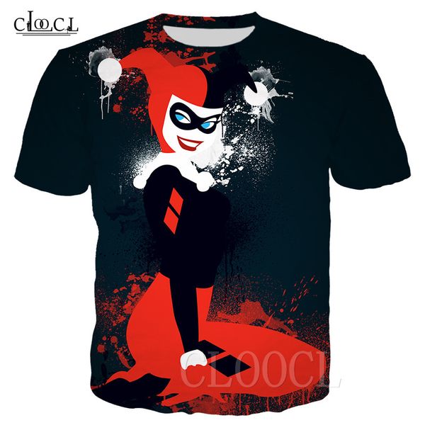 

anime harley quinn funny t-shirts men women plus size t shirt clown cartoon 3d print t shirt sweatshirts streetwear tee