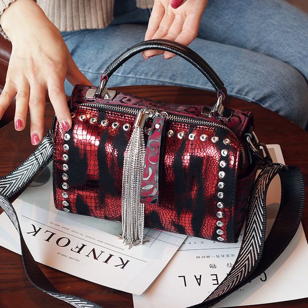 

diamond tassel bag female 2020 new printed soft cloth shoulder bag fashion handbag messenger handbags women bags
