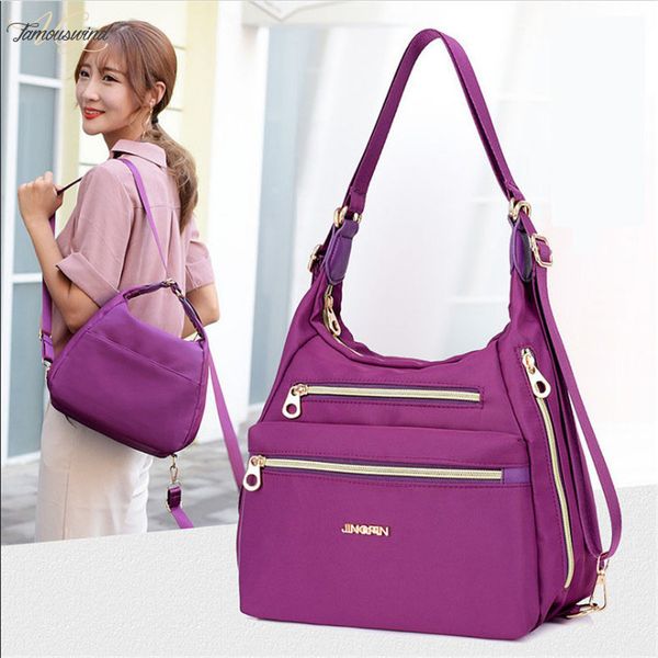 

multi function female bag nylon cloth multi layer waterproof single shoulder bag messenger bag drop shipping drop shipping