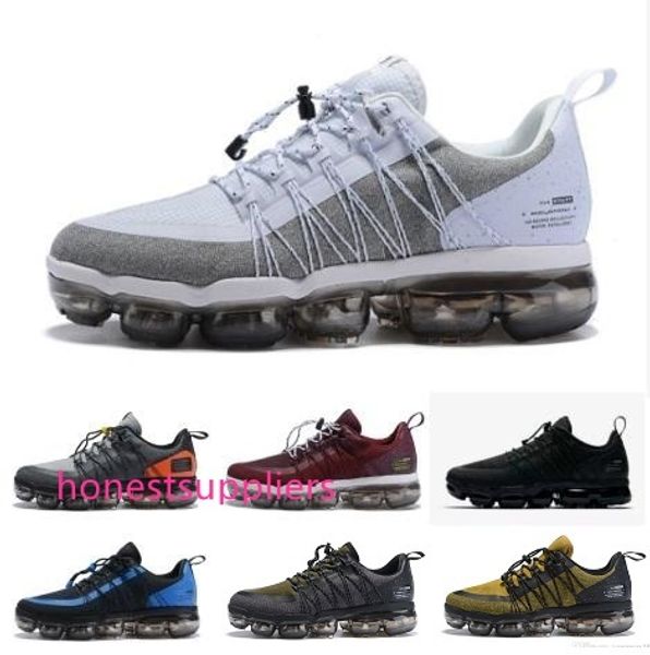 

brand new run utility men designer shoes black anthracite white reflect silver running shoes sport s sneakers size 40-45