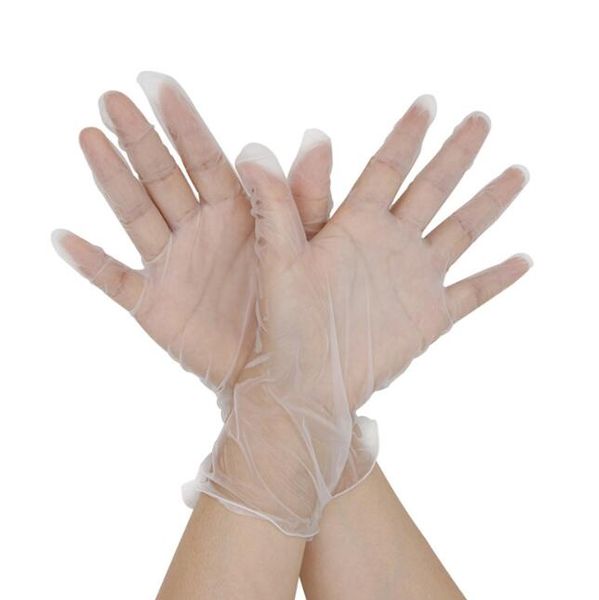 одноразовые резиновые перчатки ПВХ эластичные Transparent безопасность защита перчатка Cooking Кухня Питание Штангенинструмент салон красоты перчатки