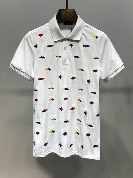 

luxury men's designer polo shirt men's british style designer golf shirt mens lapel short sleeve tennis shirt hmpl80, Gray