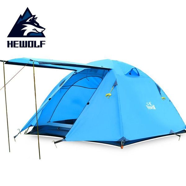 

new big space high qualight 3-4 person aluminum outerdoor camping equipment tents double layer 4 season outdoor rain tent