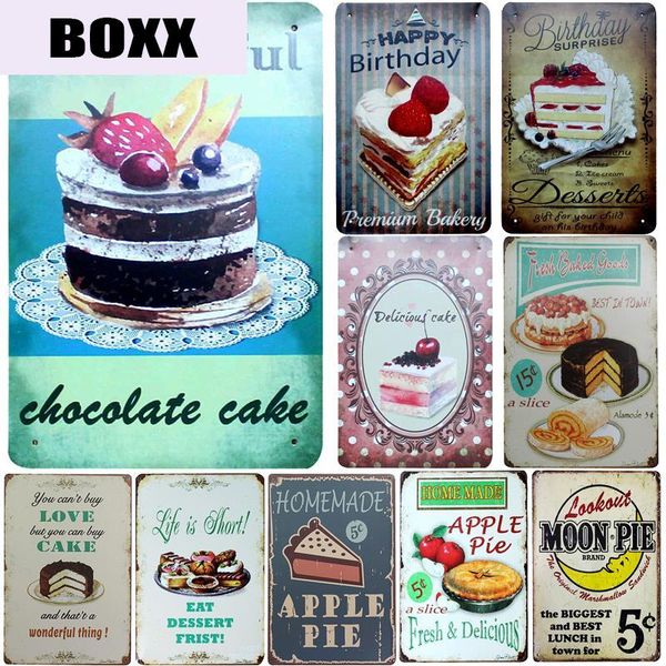 

день рождения cakepie металлический знак бар стены декор олова знак старинные металлические знаки домашнего декора росписи искусства плакат