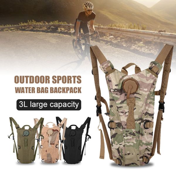 

sports water bag 3l durable storage tactics outdoor climbing cycling camping silicone travel hiking cooling