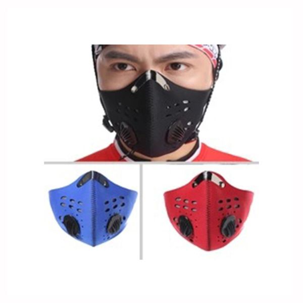 

anti-pollution activated carbon cycling mask mtb road bike bicycle half face mask dustproof cycling riding running sports, Black