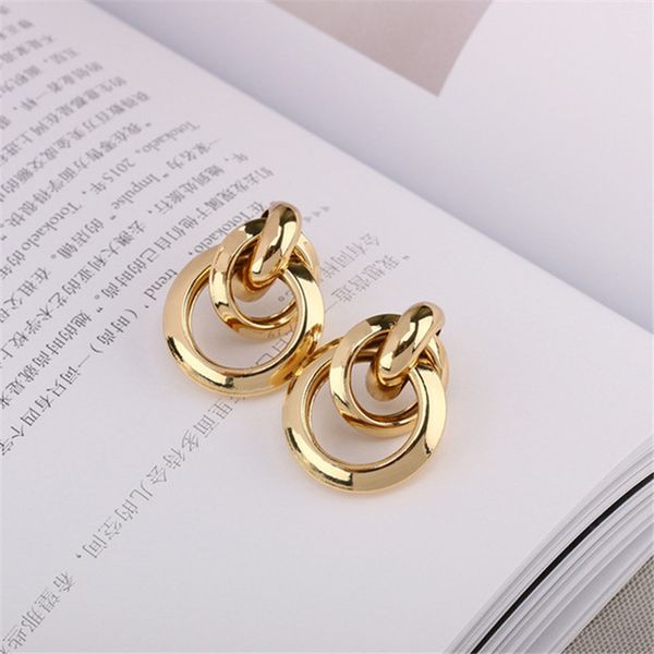 

Jewelry & Accessories Exaggerated large gold women retro metal geometric hipster Vintage earrings wholesale Beautiful earrings, Silver