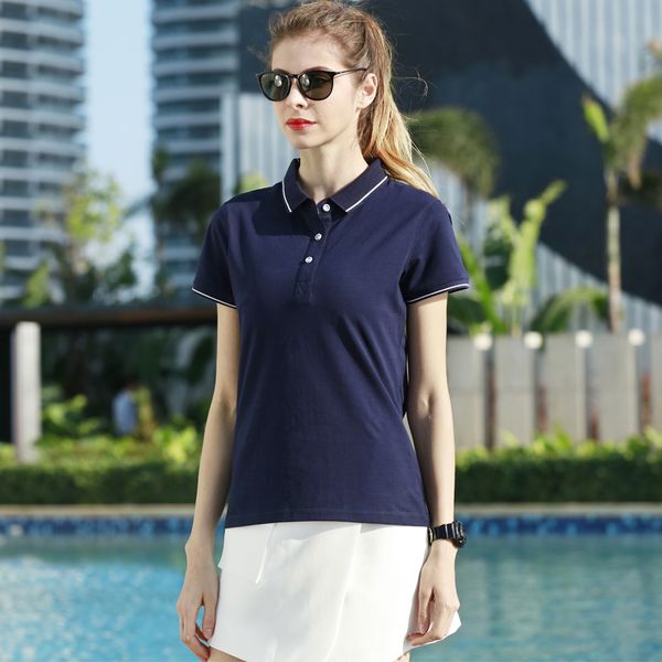 

women's polos shirts summer short sleeve shirt women fashion casual solid size s-4xl, White