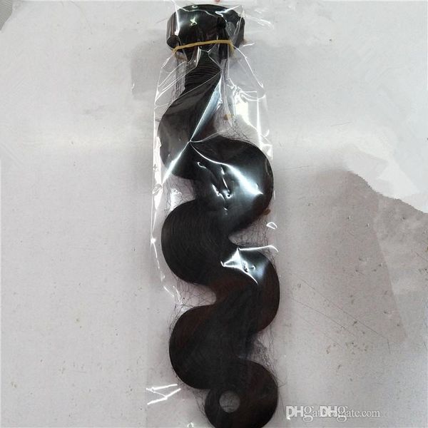 

brazilian human hair weave 3 bundles body wave virgin hair weave 95-100 g 3pieces one set natural color, dhl, Black