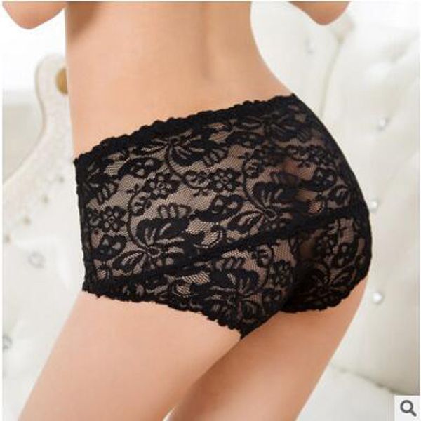 

buy 2 get 1 women lace panties seamless transparent underwear lady plus size briefs xxl,xxxl intimates lingeries, Black;pink