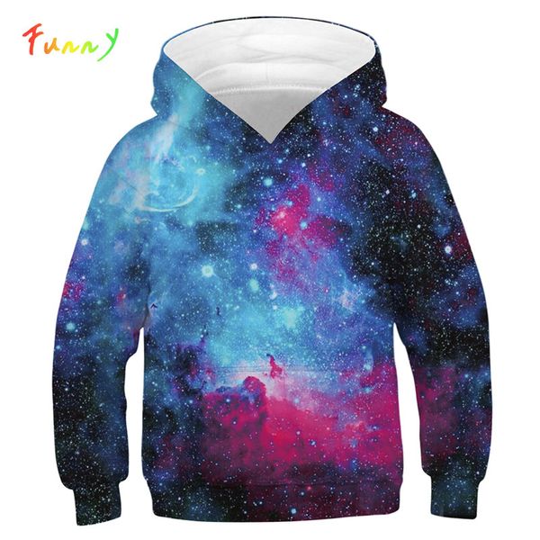 

space galaxy 3d толстовки детские толстовки унисекс пуловер с длинным рукавом толстовка весна осень мальчики девочки топы тонкий толстовка с, Black