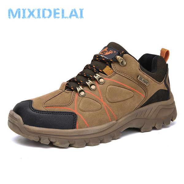 

mixidelai spring/autumn outdoor men shoes 2019 new breathable man casual waterproof non-slip shoes man sneakers big size 39-47, Black