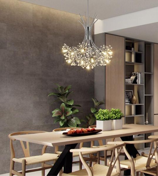 Modern Led Chandelier Lighting Nordic Restaurant Pendant Lamps Bedroom Fixtures Dining Room Crystal Hanging Lights G4 Track Lighting Pendant Hanging