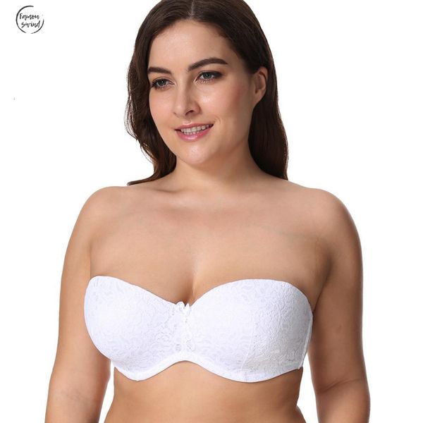 

underwire fashion new women bra smooth multi way bandeau style female silicone strips with strapless underwire good quality drop shipping, Red;black