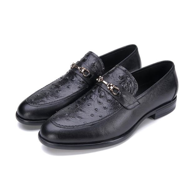 

loafers black / coffee mens dress shoes genuine leather party shoes male social