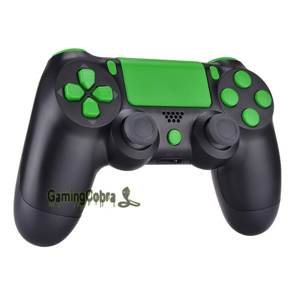 

green full set buttons l1r1 l2r2 triggers dpad home share options w/ tools for playstation 4 ps4 slim ps4 pro controller