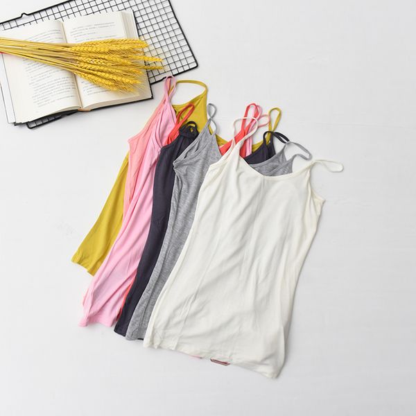 

2018 fashion womens summer camis tanks sleeveless cotton bustier unpadded vest seamless bralette tees, White
