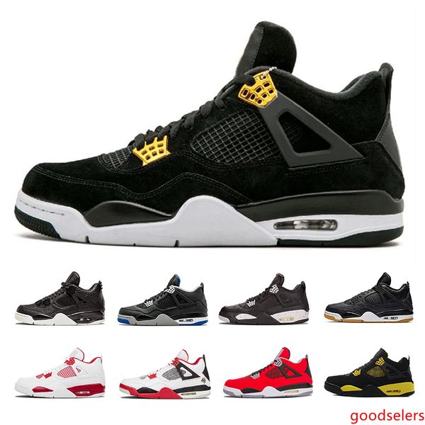

2019 4 basketball shoes 4s men pure royalty white cement black bred fire red womens trainers sports sneakerss size 36-47