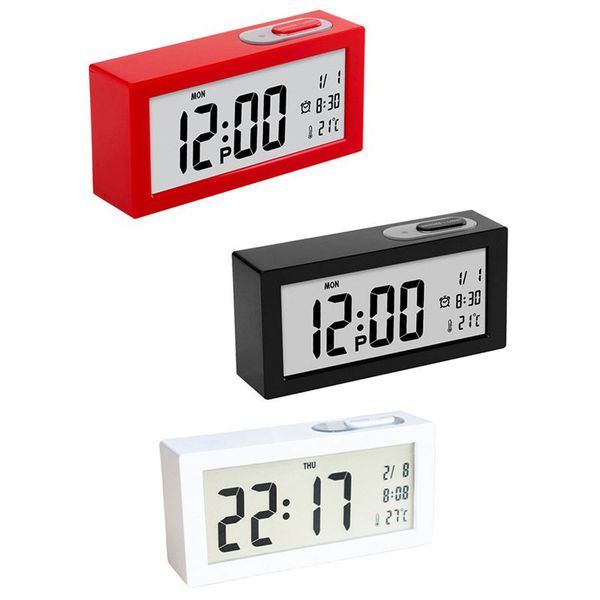 

large digital alarm clocks lcd student electronic desk clock snooze sensor kids table alarm clock bedroom night light