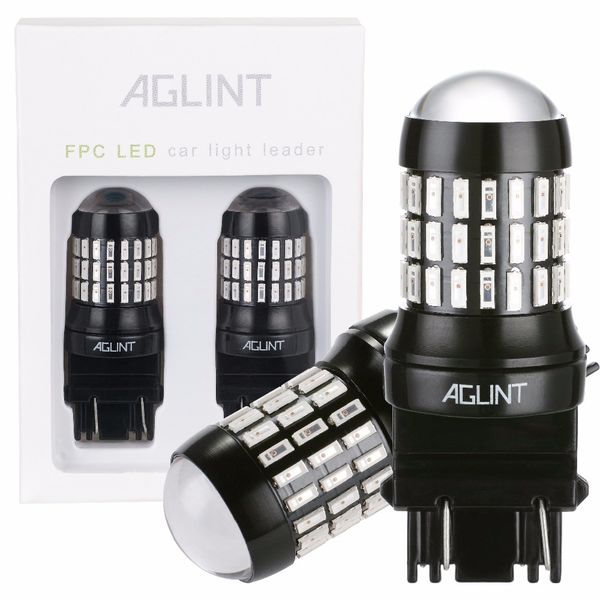 

aglint 2pcs p27 / 7w светодиодные лампы 3056 3156 3057 3157 led использование для стоп-сигналов задние фонари сигнал поворота 4014smd-66 мик