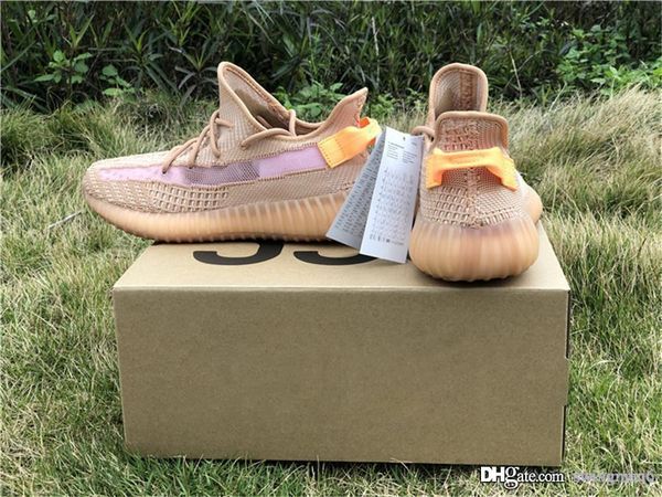 

2019 350s v2 clay true form hyperspace kanye west men women running shoes authentic 350s designer original sports sneakers 5-13