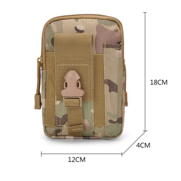 

universal outdoor tactical holster military molle hip waist belt bag wallet pouch purse phone case with zipper for 7plus
