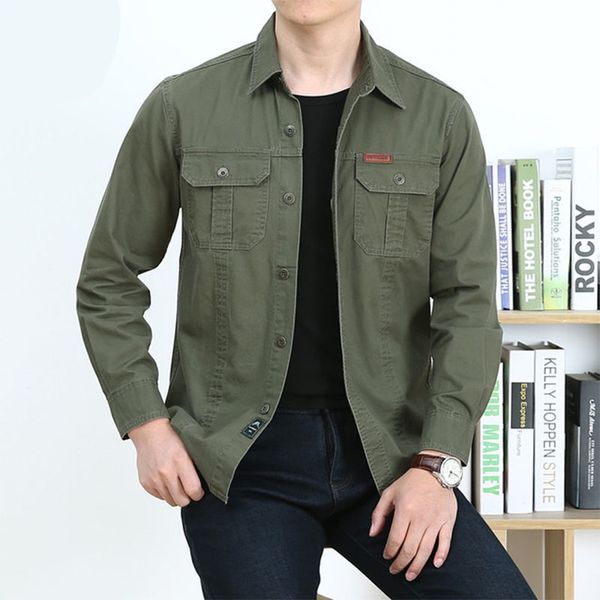 

men outdoor long sleeve tactical cotton shirts breathable absorb-sweat wear resistant shirt climbing camping trekking clothing, Gray;blue