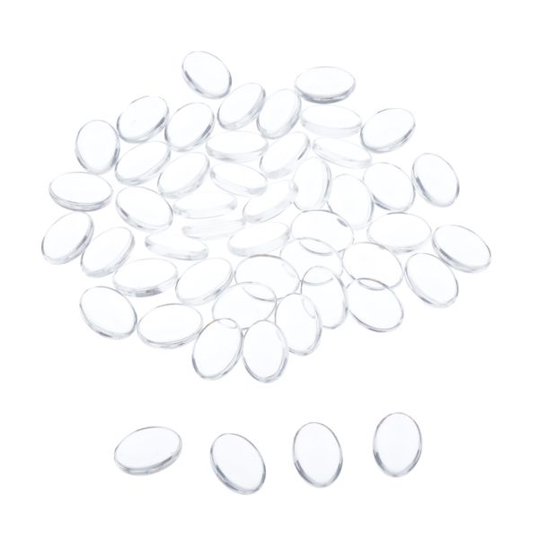 

50x clear nails art tips polish color display chart board glass beads