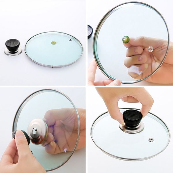 

universal kitchen pot/pan lid cover handle replacement knobs black metal cookware saucepan lid replacement knobs pan part other bakew
