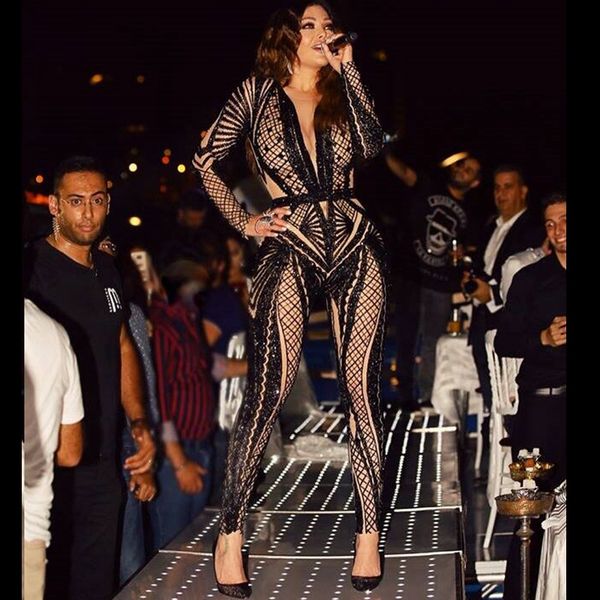 

2019 fashion women women chci summer long sequin jumpsuit elegant celebrity eveing party jumpsuits mesh patchwork festa, Black;white