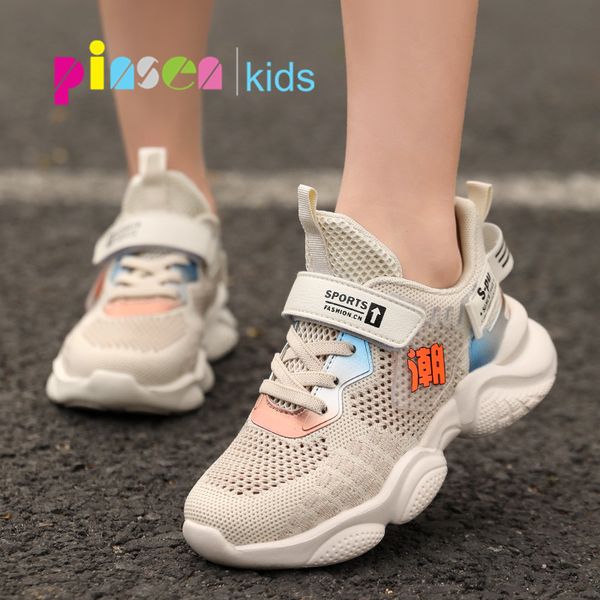 

pinsen 2020 fashion brand children sneakers girls shoes mesh sport kids shoes for girl boys chaussure enfant, Black;red