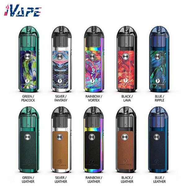 

Потерянный Vape Lyra Pod System Kit встроенный 1000mAh с 2 мл Pod картридж 0.6 ohm сетка 1.2 ohm Rugular катушки для DL / MTL Vaping