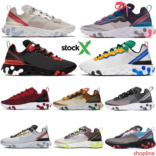 

with stock x react element 87 55 runner casual shoes bred team red orbit undercover tour green men women run sneaker trainers 2020 epic shoe