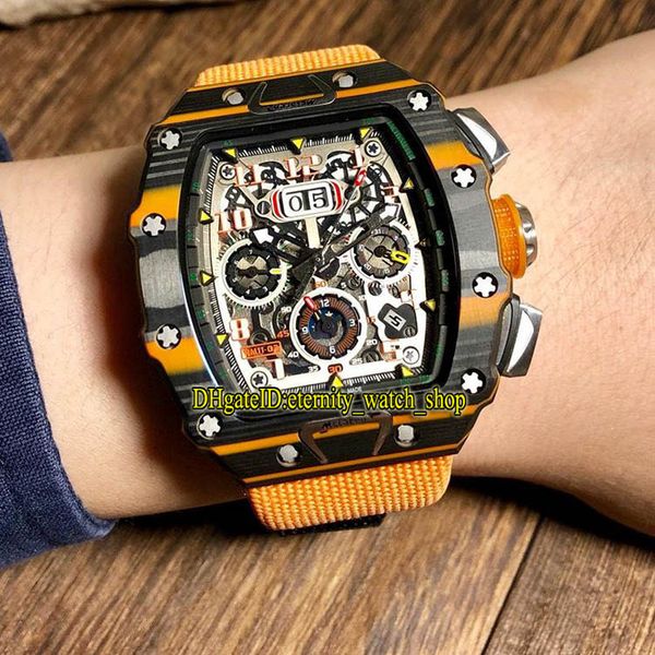 

р топ-версия почтовый индекс rm11-03 макларен материал широко углеродного волокна чехол скелет циферблат flyback хронограф автоматическая рм, Slivery;brown