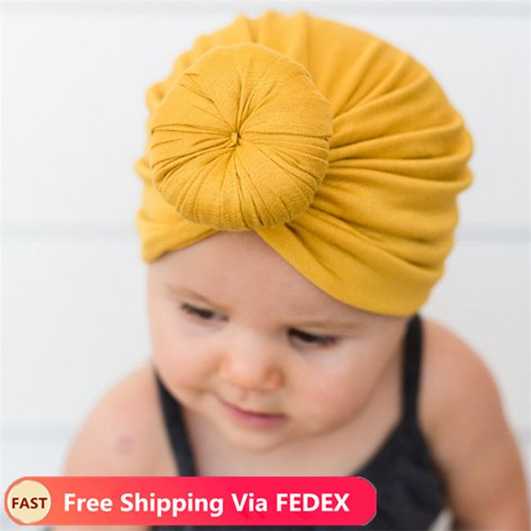 

11 цвета infant ободки solid cotton конт тюрбан стяжкой для девочек spandx эластичный beanie hat головные уборы детские аксессуары для волос