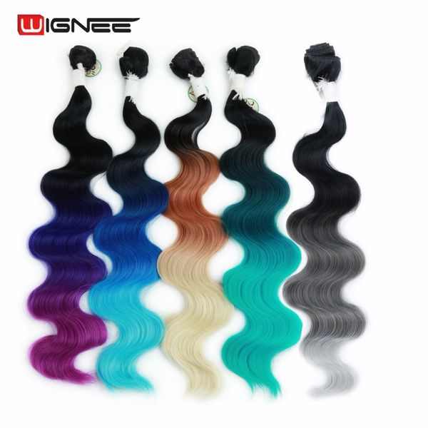 

nee high temperature synthetic body wave hair extension 3 tone bundle ombre natural black root hair pieces for africa america