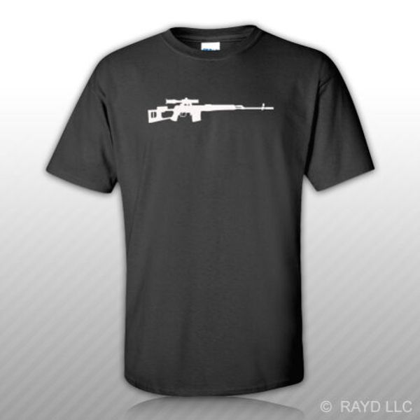 

dragunov sniper rifle tee shirt summer style new t shirt men o-neck tees summer metal t shirts, White;black