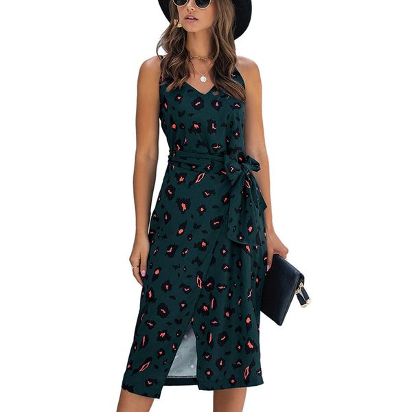 

casual dresses summer women vintage print dress backless long sundress black white 2021 fashion clothes for, Black;gray
