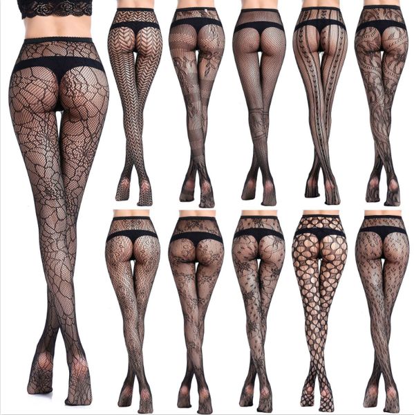 

new generation of fishnet stockings stockings bottoming pantyhose fishnet eye jacquard fishnet stockings mesh pants, Black;white