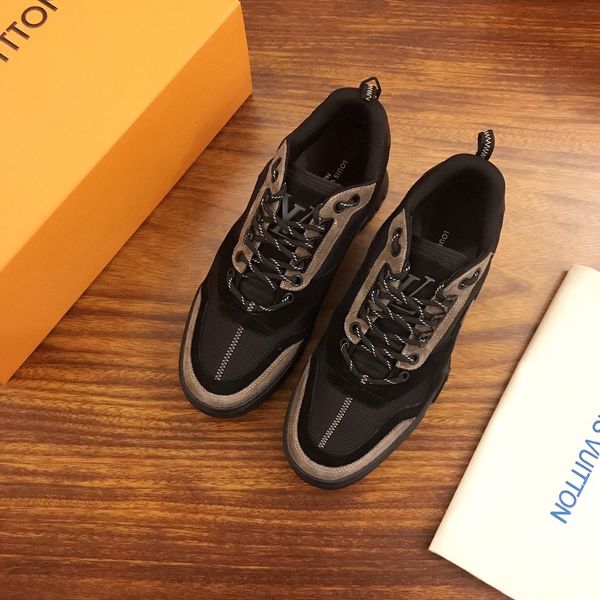 

fast delivery new men's luxury sports casual shoes fashion brand winter design classic pattern wear-resistant anti-skid platform lkyf, Black