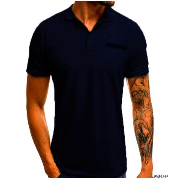 

mens designer simple men solid color short sleeve lapel leisure t shirtwoerv8dhh, White;black