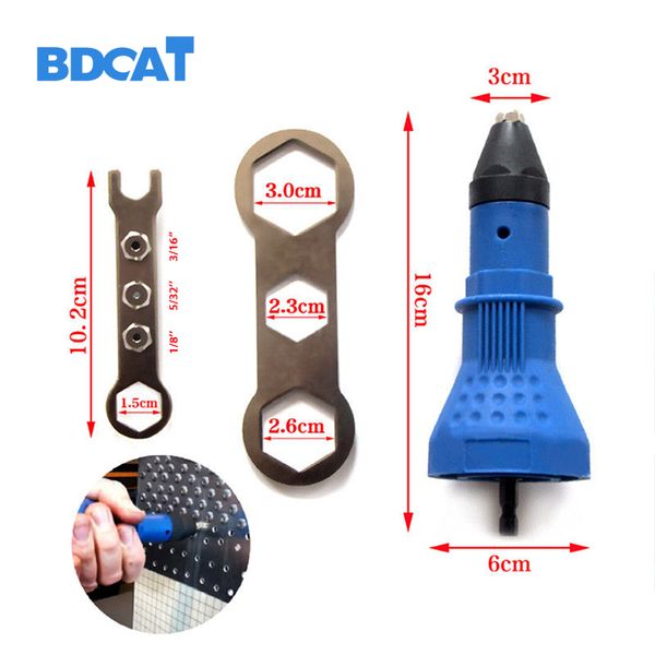 

bdcat electric rivet nut gun riveting tool cordless riveter drill adaptor insert nut tool riveting drill adapter