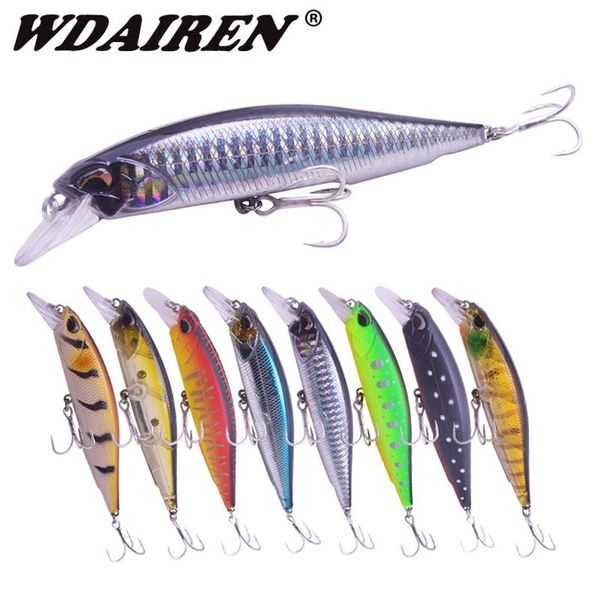 

1pcs minnow hard fishing lure tight floating wobbles slow 10cm 14g jerkbait lifelike realskin isca crankbait bass pike bait xoffp