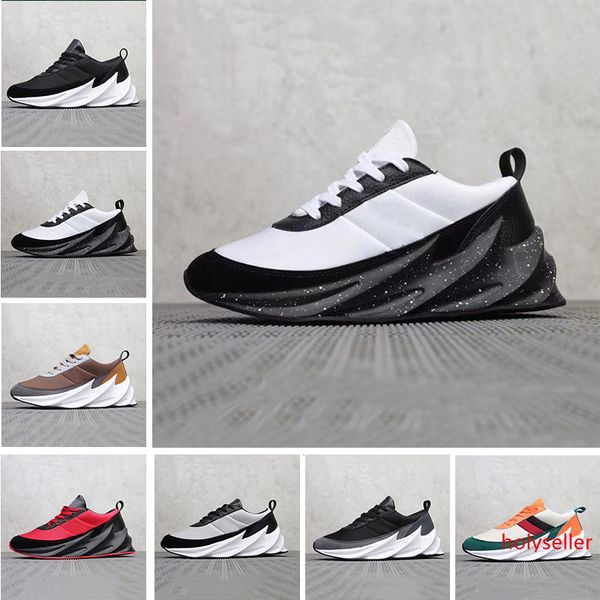 

new arrival sharks concept tubular shadow knit trainer men running shoes black white red bred mens women sports outdoor sneakers 40-45