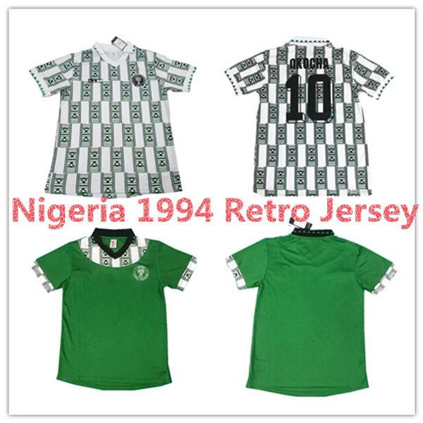 

1994 retro edition nigeria jersey 2019 star soccer shirt okechukwu dayo ojo osas okoro classic short sleeved nigeria football uniforms kit