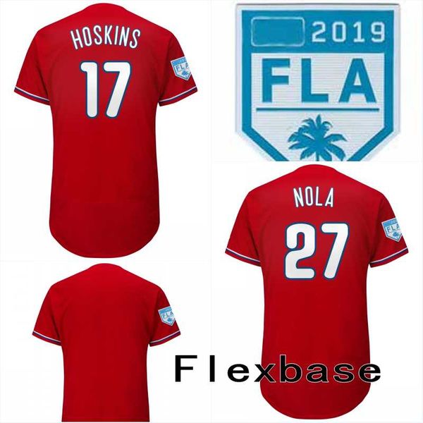 

17 Rhys Hoskins Men's 2019 Spring Training Jersey Women/Youth All Stitched Flexbase Base High Quality Baseball Jerseys