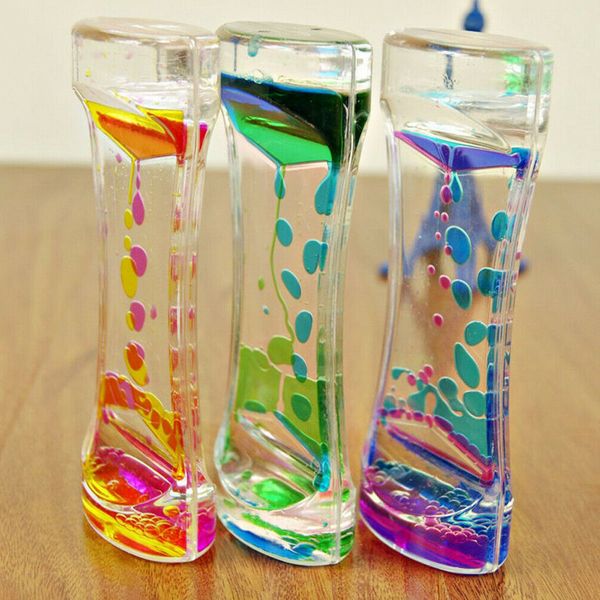 

home floating oil hourglass ornament oil drop toy deskliquid motion count decal down timer visual timer acrylic hourglass