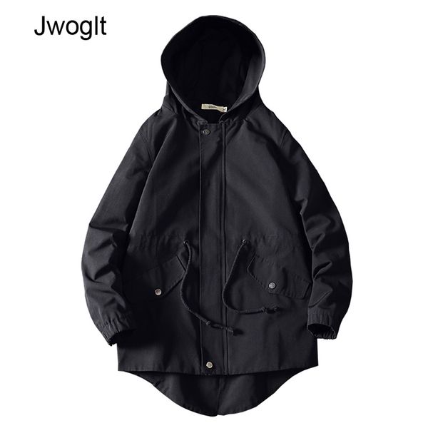 

spring autumn design long trench coat jacket men black coats streetwear men's army green casual long hooded jackets 4xl 5xl, Tan;black