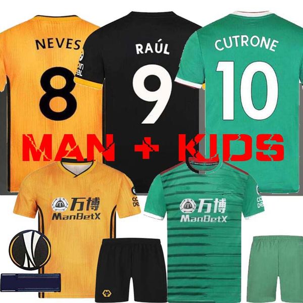 

thai 19 20 wolves soccer jersey wolverhampt cutrone raul neves wolverhampton wanderers football shirt diogo j. uniforms men + kids, Black;yellow